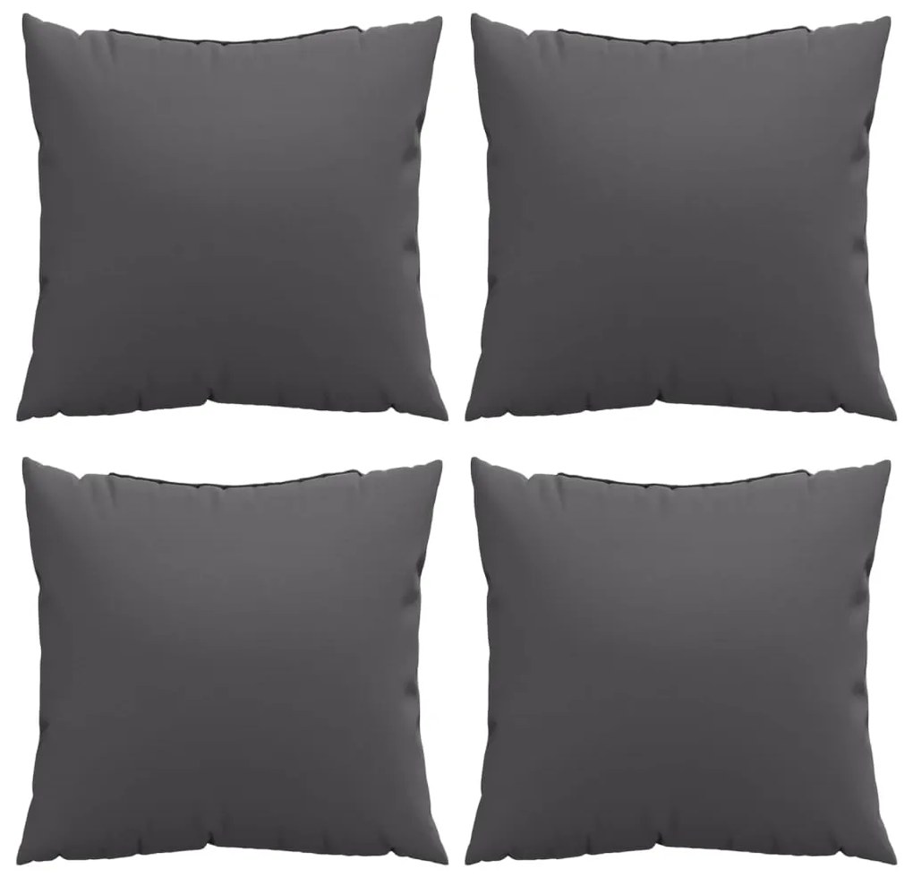 Almofadas de sofá 4 pcs 40x40 cm tecido antracite