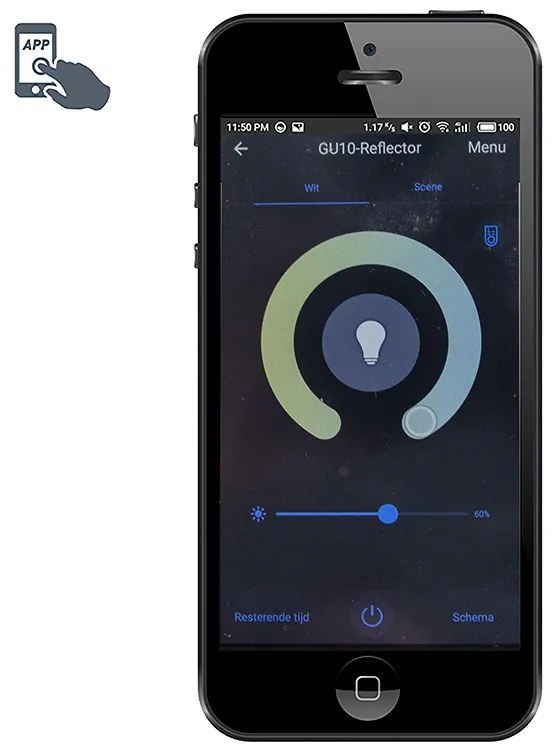 LED Projetores inteligentes modernos pretos com WiFi GU10 - Tuba Design,Moderno