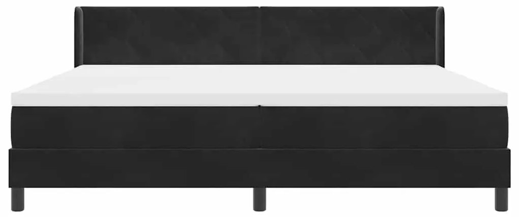 Cama Box Spring com Colchão vidaXL Preto 200x200 cm Veludo