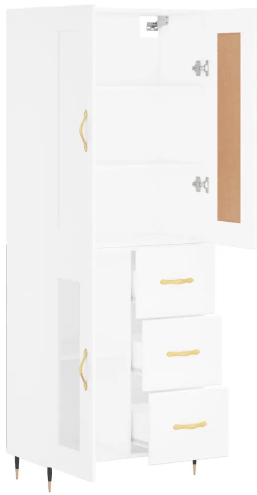 Armário alto 69,5x34x180 cm derivados de madeira branco