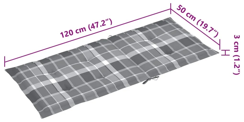 Cadeiras jardim reclináveis c/ almofadões 3 pcs acácia maciça