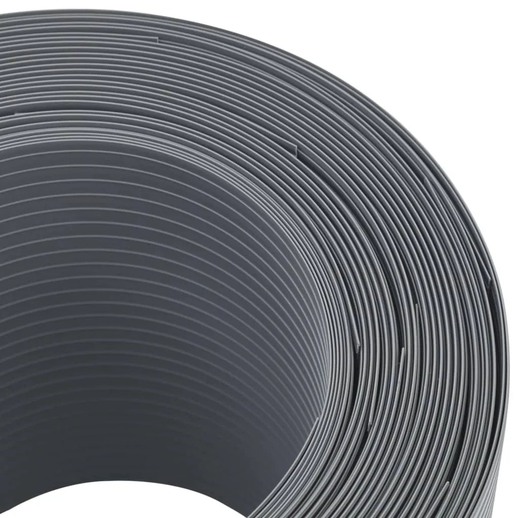 Telas privacidade p/ jardim 10 pcs 252,5x19 cm PVC cinzento