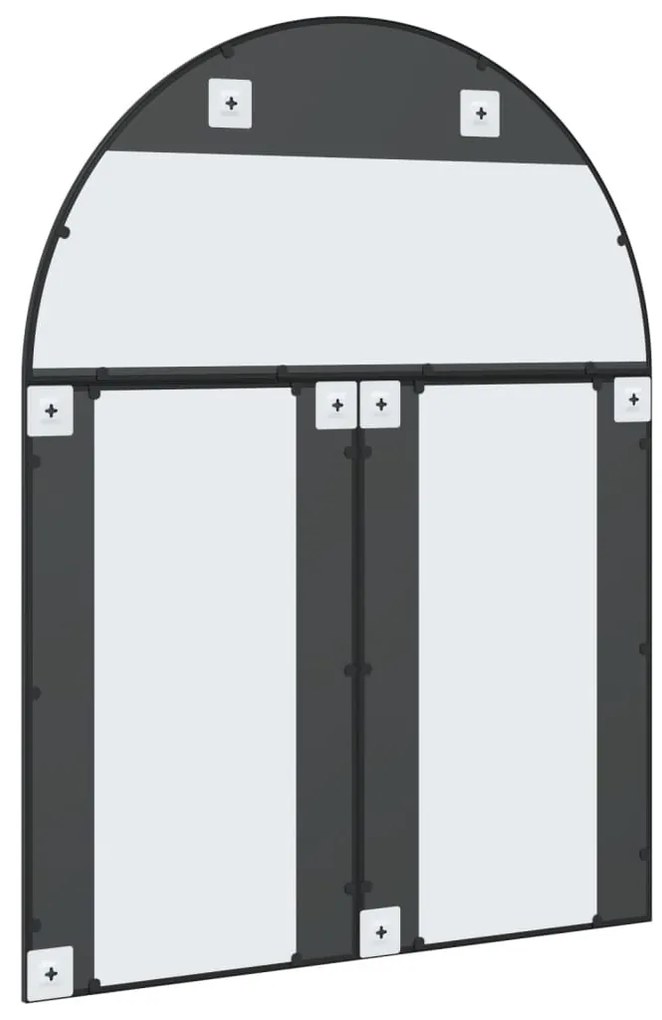 Espelho de parede arqueado 100x130 cm ferro preto