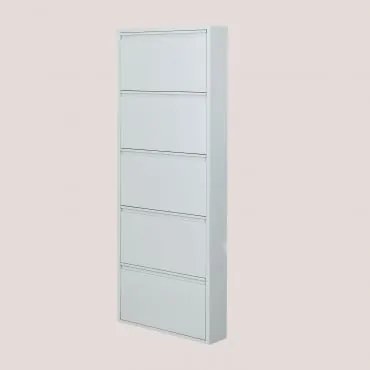 Sapateira De Aço Logan Verde Salvia Claro & 5 Portas - Sklum