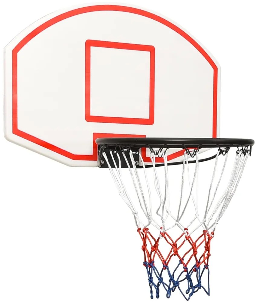 93664 vidaXL Tabela de basquetebol 71x45x2 cm polietileno branco