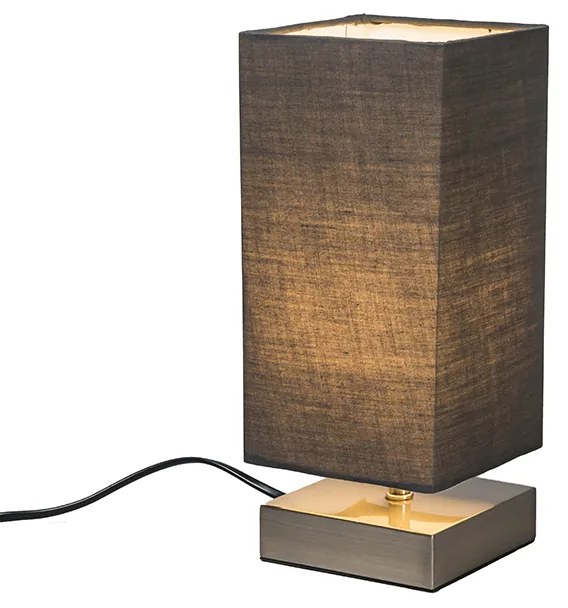 Candeeiro de mesa moderno cinzento com aço - Milo Design,Industrial,Moderno