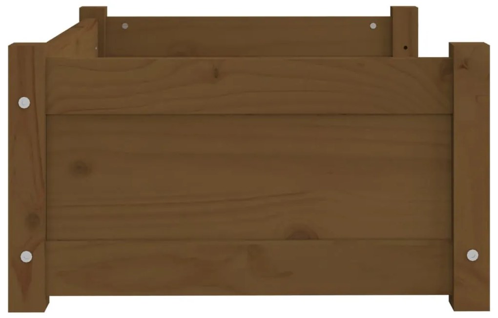 Cama p/ cães 65,5x50,5x28 cm madeira pinho maciça castanho mel