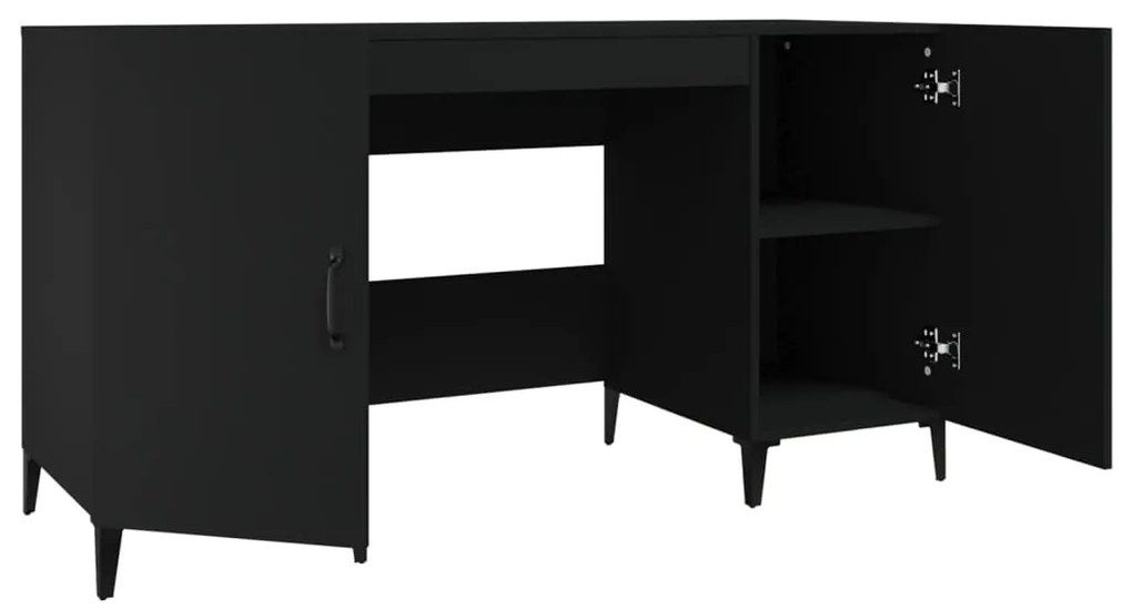 Secretária Mayra de 140 cm - Preto - Design Moderno