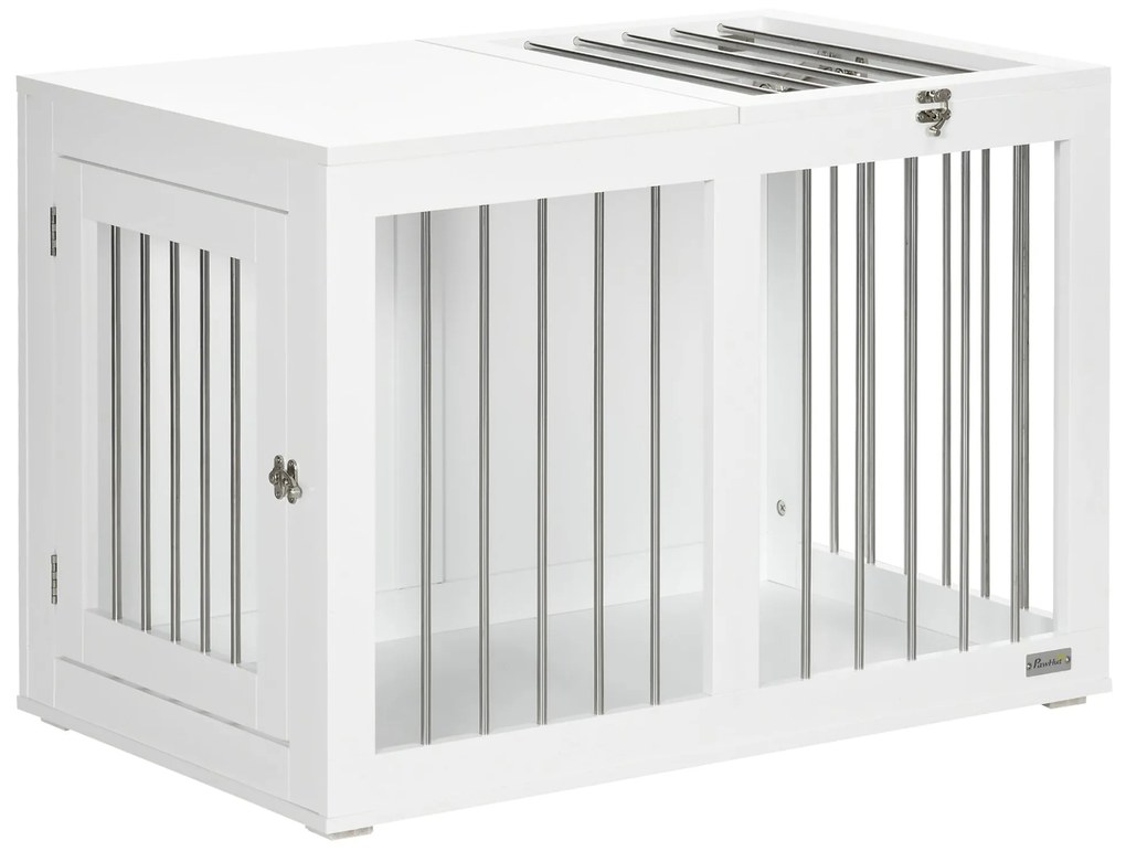 PawHut Gaiola para Cães com 2 Portas Bloqueáveis Casa para Cães de Tam