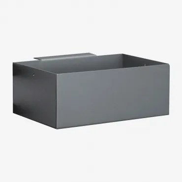 Cesto De Arrumação Modular Para Cozinha Exterior Em Aço Savona Cinza Grafito & 20 X 10 Cm - Sklum