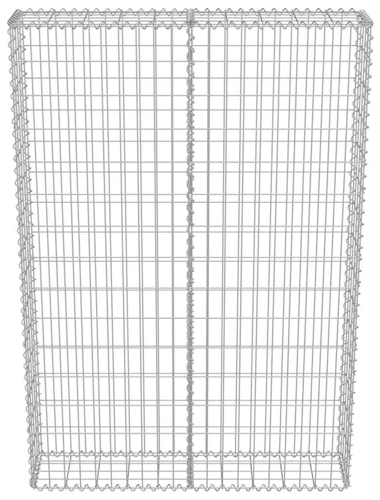 Muro gabião com tampas aço galvanizado 100x20x150 cm