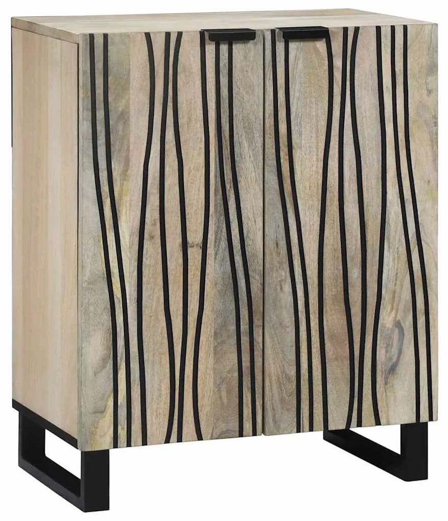 vidaXL Buffet Branco 60 x 33,5 x 75 cm Madeira de manga maciça