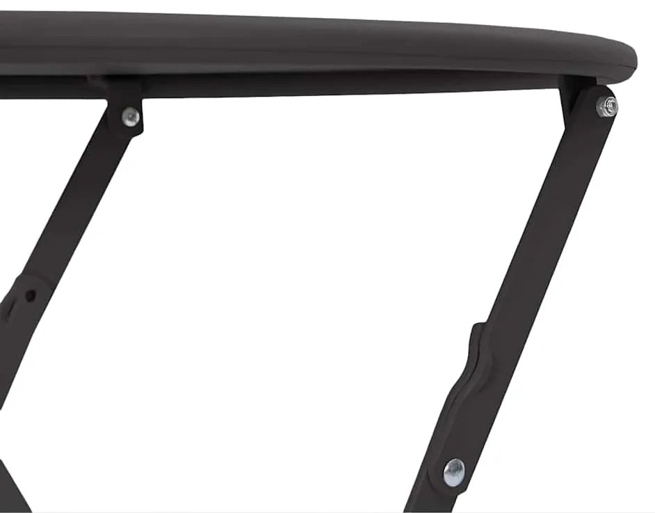 Mesa bistrô dobrável antracite Ø50x71 cm em aço revestido a pó