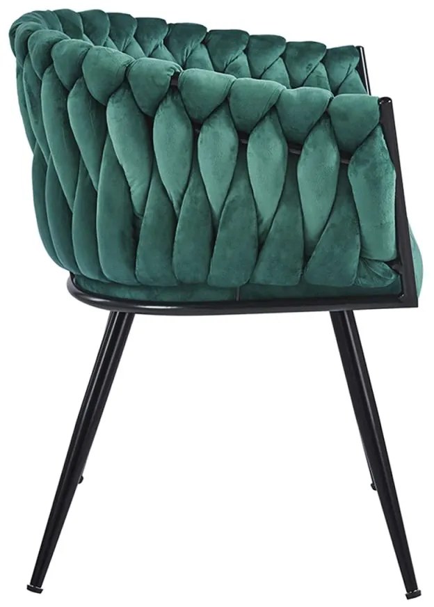 Cadeira Widny Black Veludo - Verde
