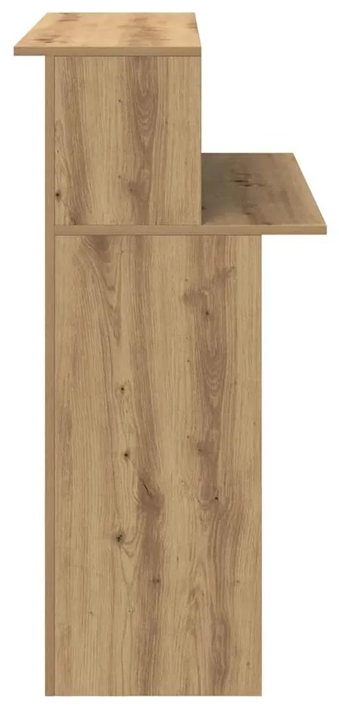 Balcão de recepção 100x50x103,5 cm madeira carvalho artisiano