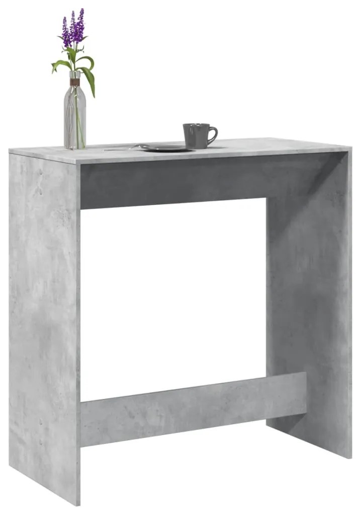 Mesa de bar 102x50x103,5 cm derivados madeira cinzento cimento
