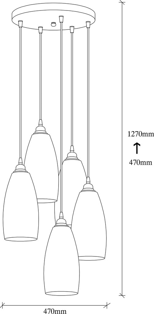 Candeeiro de Teto Smoked – Fumê – 47 x 47 cm