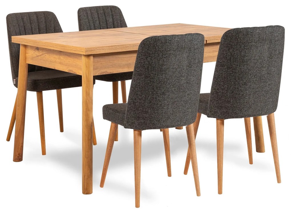 Conjunto de Mesa de Jantar Extensível Santiago – Pinheiro Atlântico e