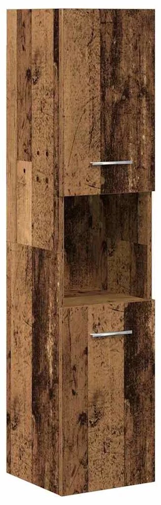 5 pcs conj. móveis casa banho derivados madeira madeira velha