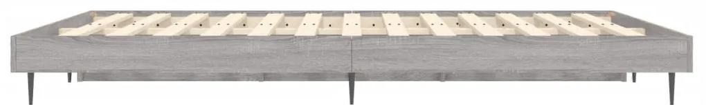 Estrutura cama 120x190 cm derivados de madeira cinzento sonoma