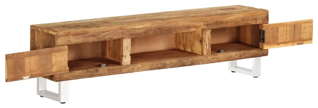 Suporte para TV madeira reciclada maciça 140x30x40 cm