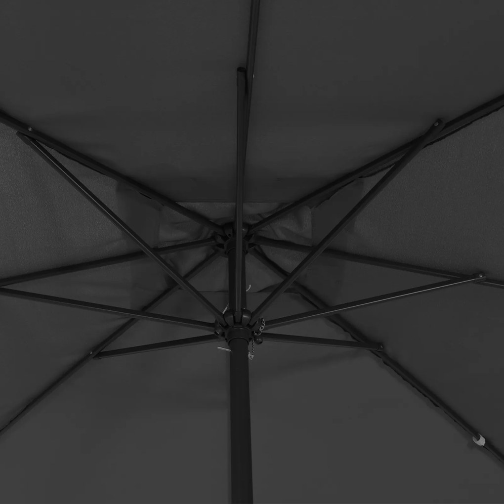 Guarda-sol Quadrado vidaXL 295x245 cm Antracite