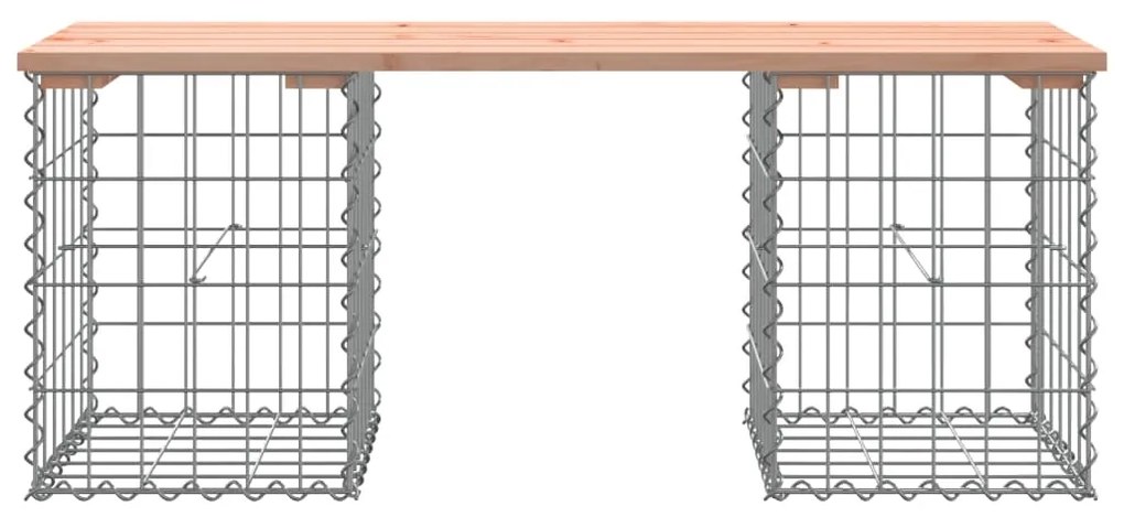 Banco jardim design gabião 103x31x42 cm madeira douglas maciça