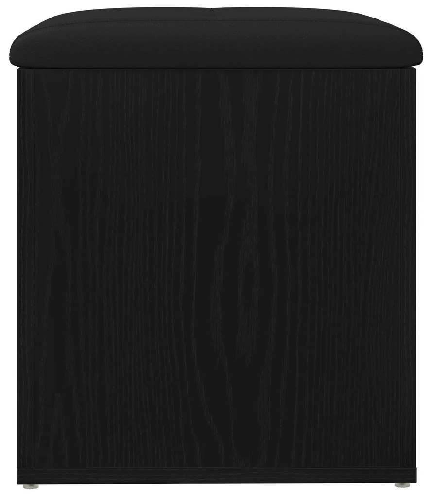 Banco de Armazenamento Carvalho Preto 42x42x45 cm Madeira Maciça