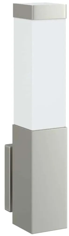 Luz de Parede Externa Prateada Aço Inoxidável IP44