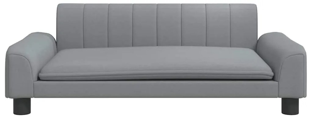 Sofá infantil 90x53x30 cm tecido cinzento-claro