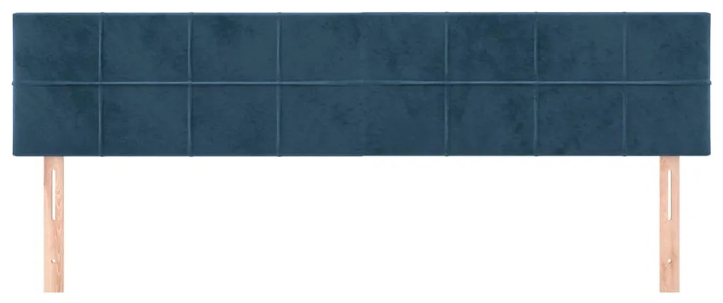 Cabeceira de cama 2 pcs veludo 80x5x78/88 cm azul-escuro