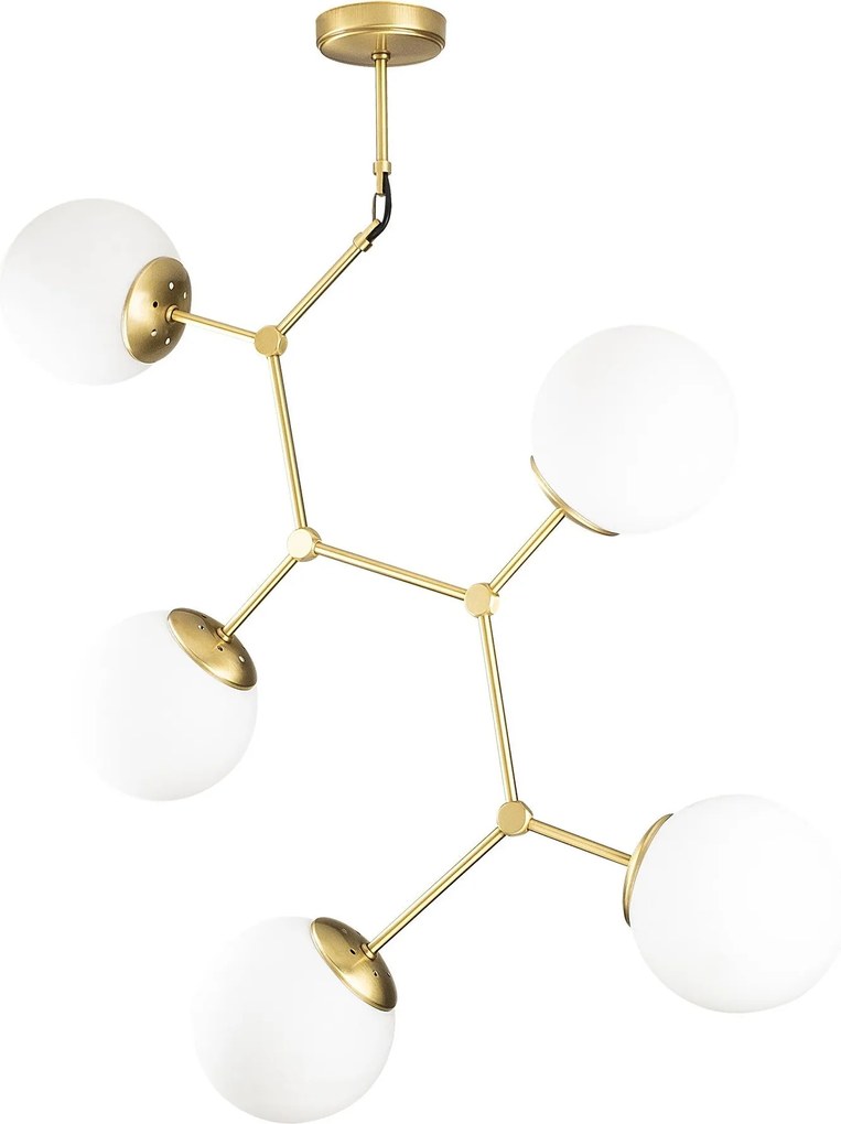 Candeeiro de Teto Damar – Amarelo e Branco – 75 x 15 cm