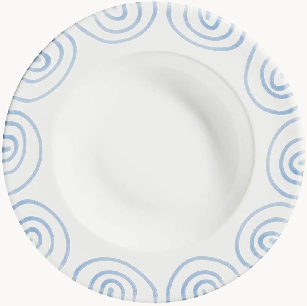 Prato de sopa artesanal Blaugeflammt