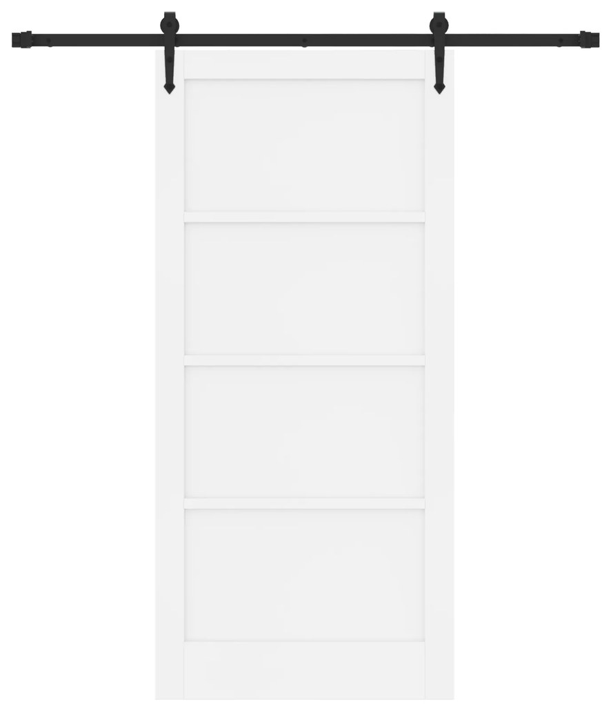 Porta Deslizante vidaXL com Conjunto de Acessórios Branca 93x202 cm Ma