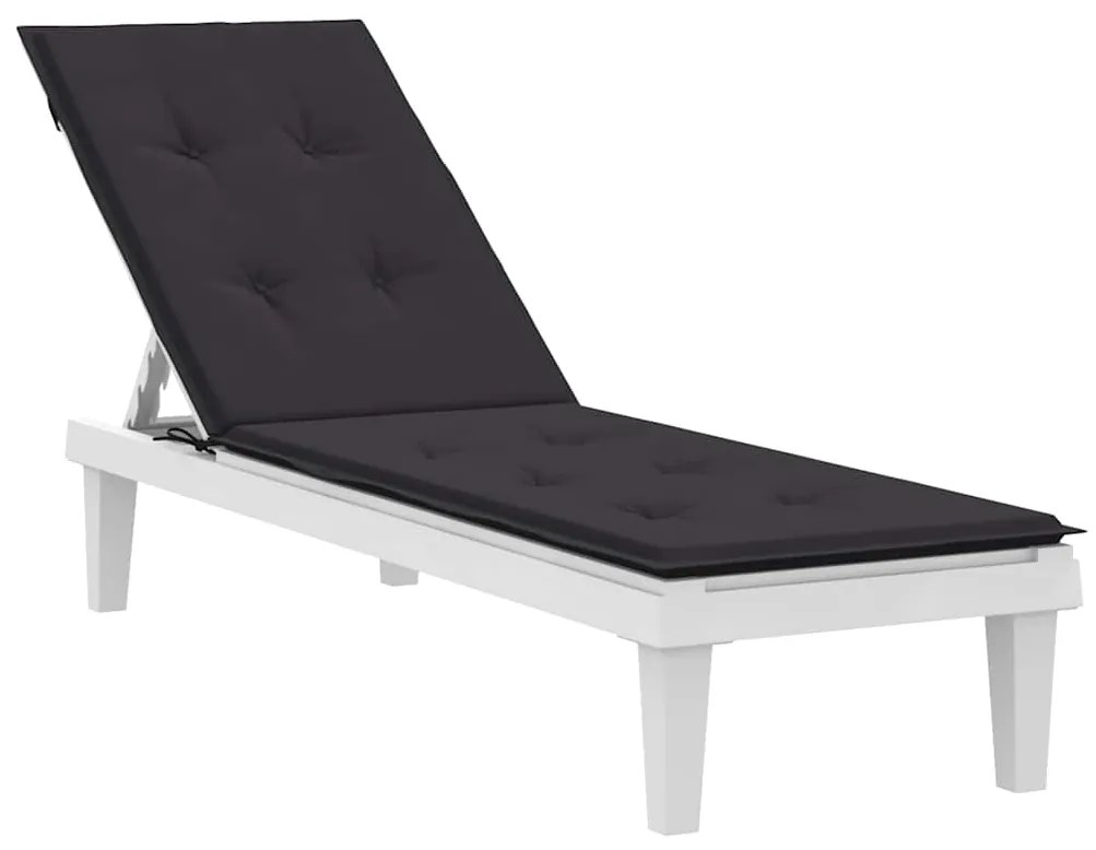 Almofadão para cadeira de terraço (75+105)x50x4 cm preto