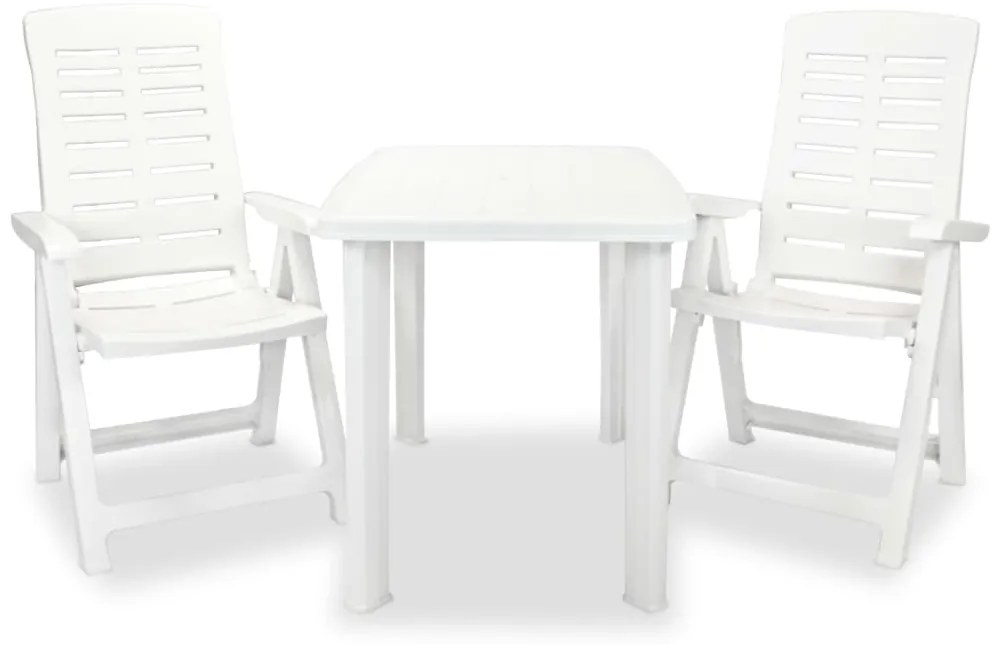 Conjunto bistrô 3 pcs plástico branco
