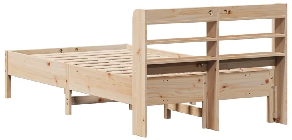 Cama sem colchão 120x190 cm madeira de pinho maciça
