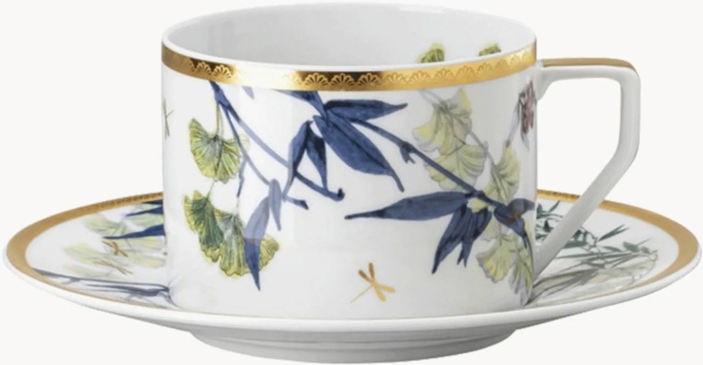 Chávena de chá e pires em porcelana Heritage Turandot