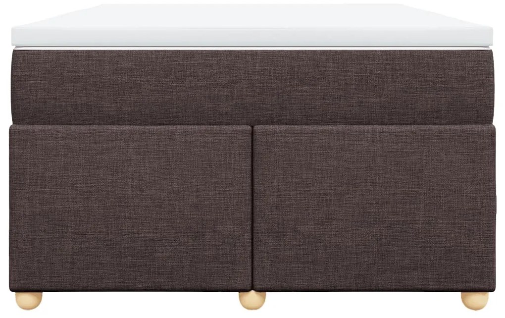 Cama boxspring com colchão 120x190 cm tecido castanho-escuro