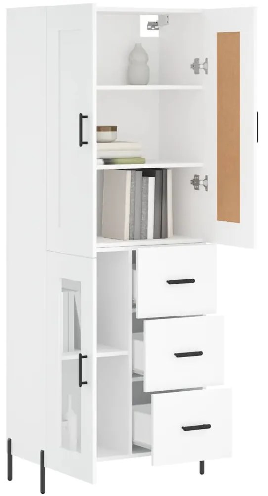 Armário alto 69,5x34x180 cm derivados de madeira branco