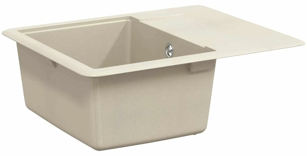 vidaXL Pia Bege 560 x 460 mm 80% Quartzo e 20% Resina