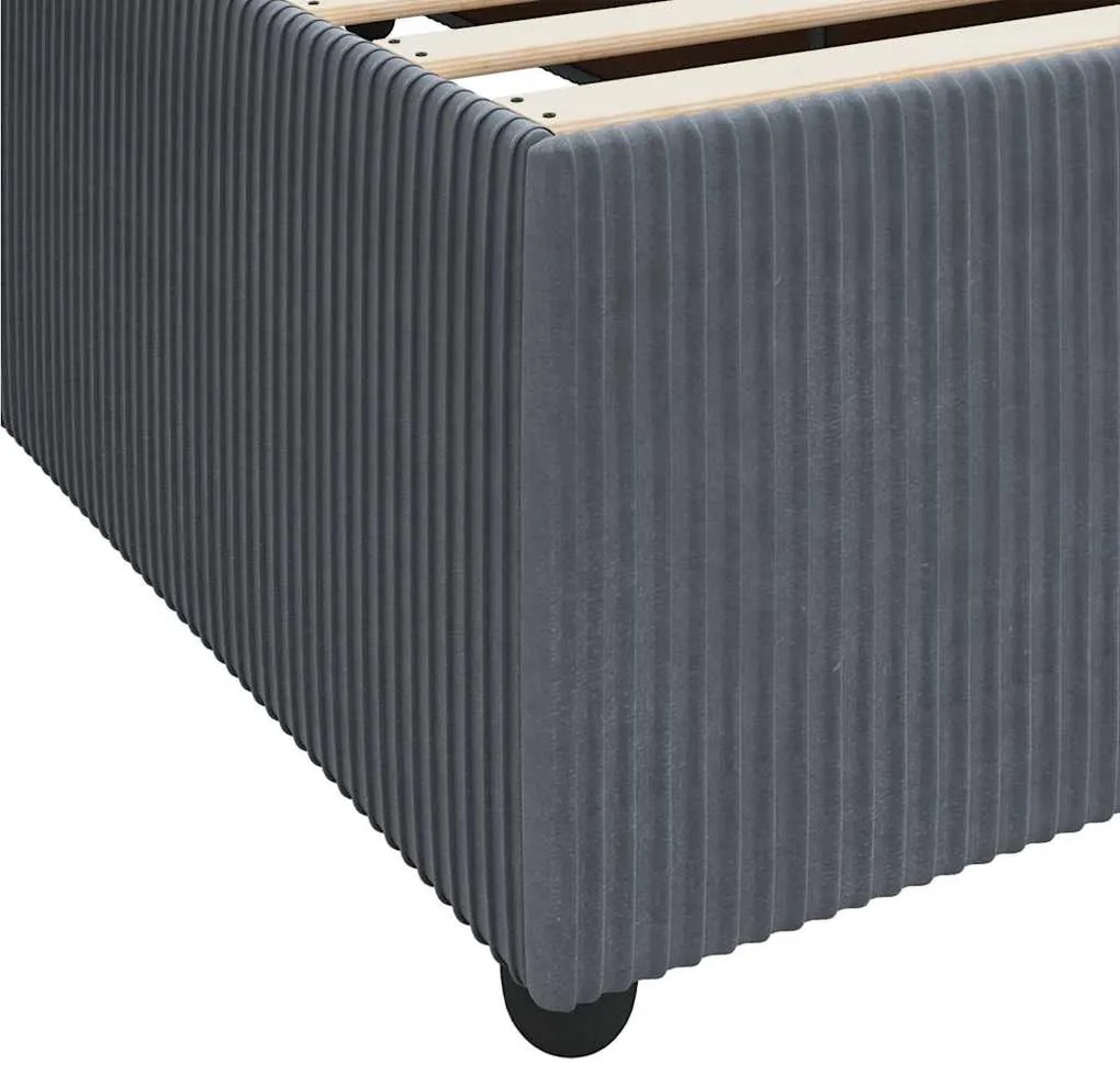 Estrutura de cama com colchão Cinzento escuro 120 x 190 cm