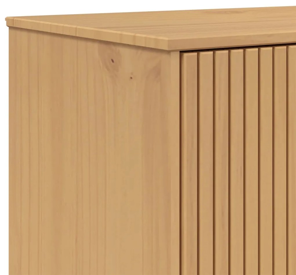 Armário alto OLDEN 85x43x125 cm pinho maciço branco/castanho