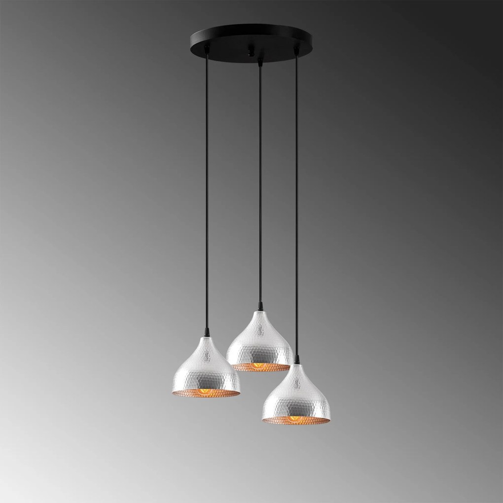 Chandelier Tattoo – Prateado – 42 x 42 cm