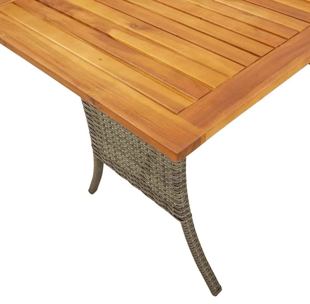 6 pcs conjunto sofás de jardim com almofadões vime cinzento