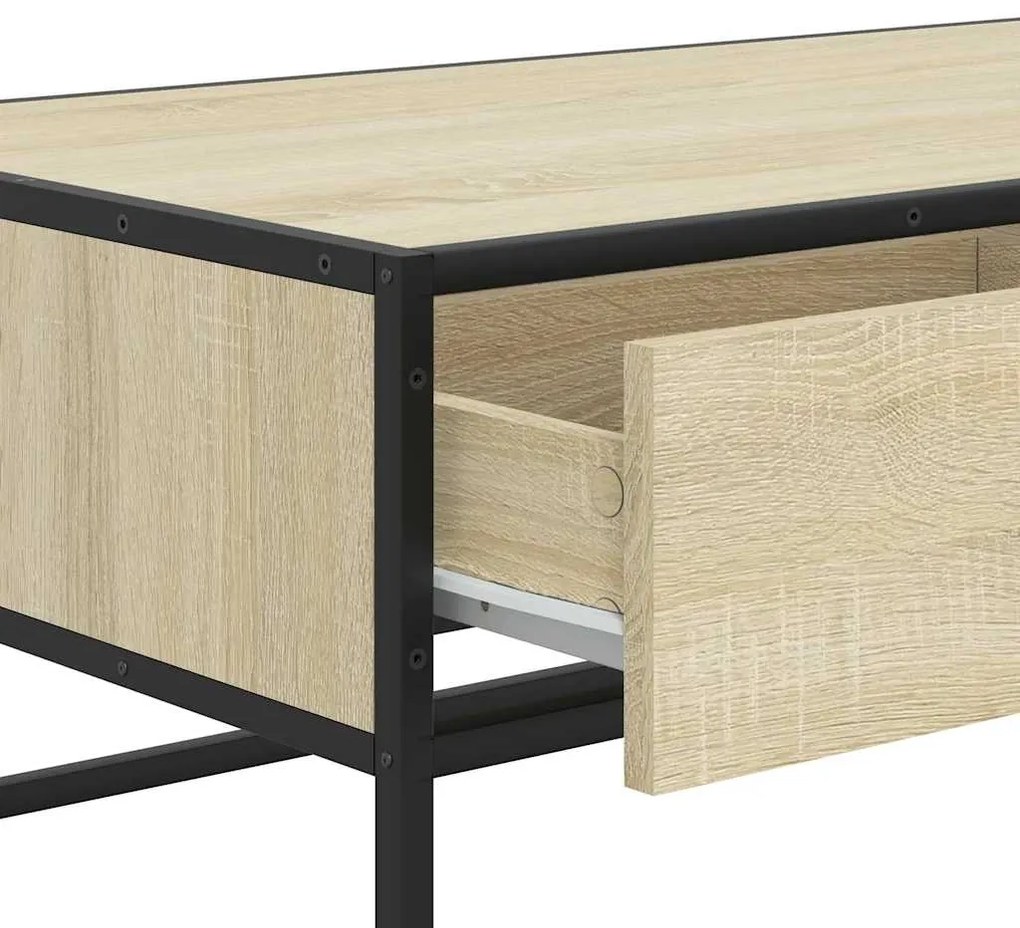 Mesa de centro 100x50x35cm deriv. madeira/metal carvalho sonoma