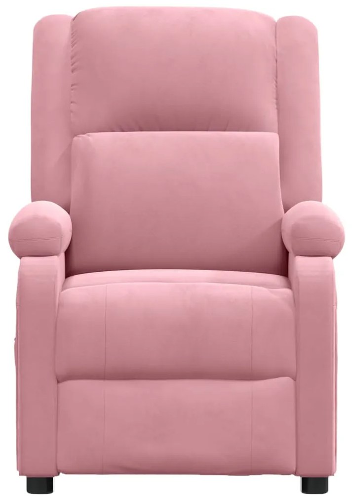 Poltrona de massagens veludo rosa