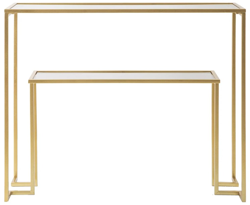 MESA CONSOLA DOURADA 100X35X80 CM
