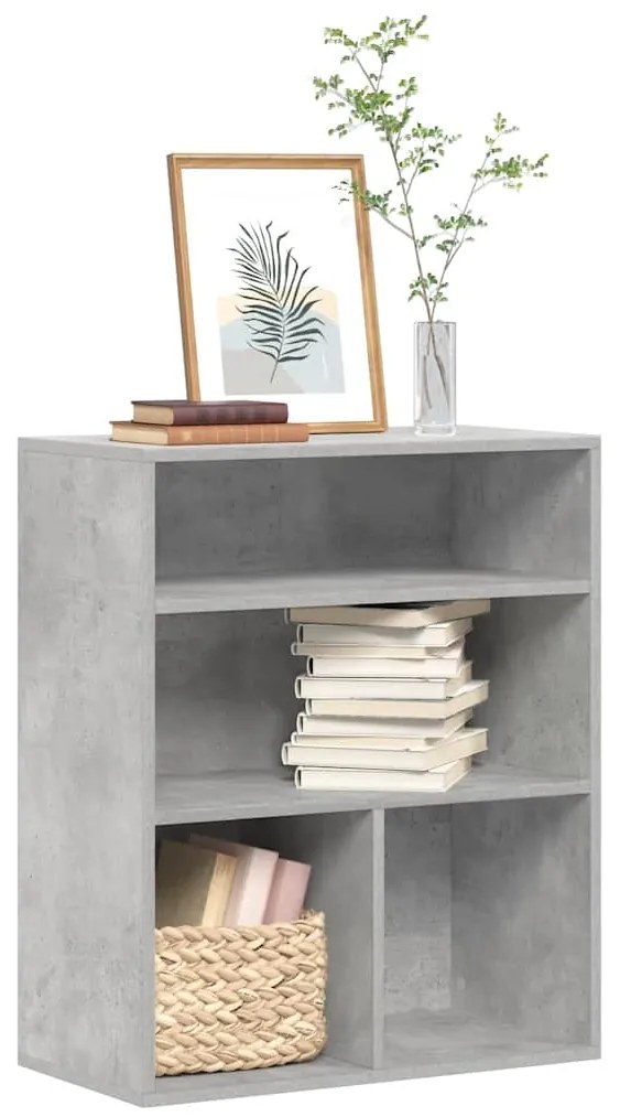 vidaXL Estante cinzento cimento 60x30x71,5 cm derivados de madeira