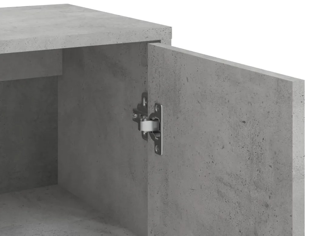 Aparadores 3 pcs 60x31x84 cm derivados madeira cinzento cimento